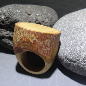 Ξύλινο Δαχτυλίδι Ελιάς - statement, ξύλο, δαχτυλίδι, ξύλινο, κερί, σταθερά, μεγάλα, φθηνά - 4