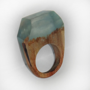 Ξύλινο Δαχτυλίδι ρητίνης - ξύλο, ρητίνη, δαχτυλίδι, ξύλινο