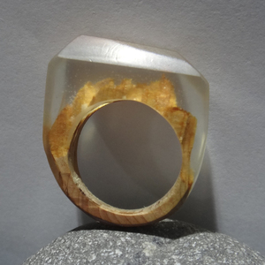 Ξύλινο Δαχτυλίδι ρητίνης - statement, ξύλο, ρητίνη, δαχτυλίδι, ξύλινο, σταθερά, μεγάλα - 3