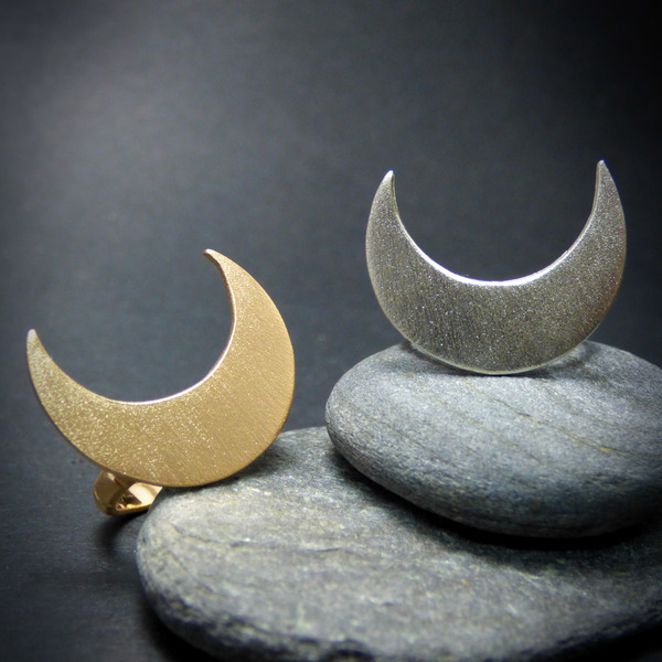 " Matte Halfmoon rings " - Χειροποίητα επάργυρα-επίχρυσα 18K δαχτυλίδια Μισοφέγγαρα~Gothic~. - statement, vintage, κλασσικό, design, ιδιαίτερο, μοναδικό, μοντέρνο, γυναικεία, επιχρυσωμένα, επιχρυσωμένα, sexy, ανοιξιάτικο, επάργυρα, επάργυρα, φεγγάρι, donkey, χειροποίητα, romantic, απαραίτητα καλοκαιρινά αξεσουάρ, must αξεσουάρ, κλασσικά, μικρά, μικρά, γυναίκα, boho, μεγάλα, αυξομειούμενα, φθηνά - 3