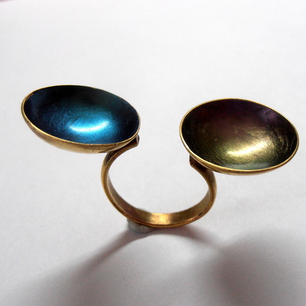 Δαχτυλιδι με κυκλακια - chic, καλοκαιρινό, ιδιαίτερο, ορείχαλκος, δαχτυλίδι, εντυπωσιακό, αυξομειούμενα