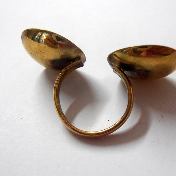 Δαχτυλιδι με κυκλακια - chic, καλοκαιρινό, ιδιαίτερο, ορείχαλκος, δαχτυλίδι, εντυπωσιακό, αυξομειούμενα - 3