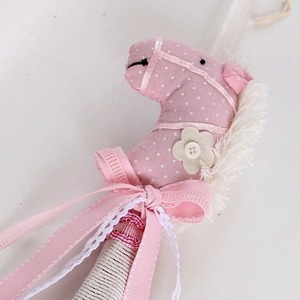 Λαμπάδα αλογάκι ροζ - διακοσμητικό, κορίτσι, πουά, δώρο, λαμπάδες, χειροποίητα, χαρούμενο, κερί