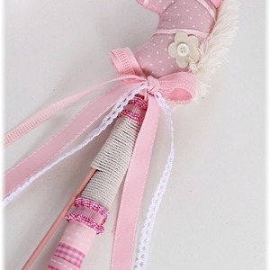 Λαμπάδα αλογάκι ροζ - διακοσμητικό, κορίτσι, πουά, δώρο, λαμπάδες, χειροποίητα, χαρούμενο, κερί - 3