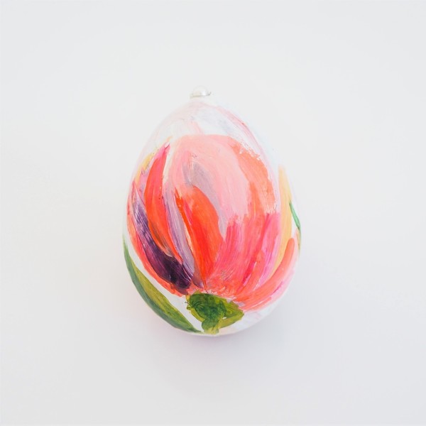 Πασχαλινό αυγό ζωγραφισμένο στο χέρι με λουλούδια της άνοιξης - διακοσμητικό, ζωγραφισμένα στο χέρι, δώρο, χειροποίητα, είδη διακόσμησης, είδη δώρου, αυγό - 3