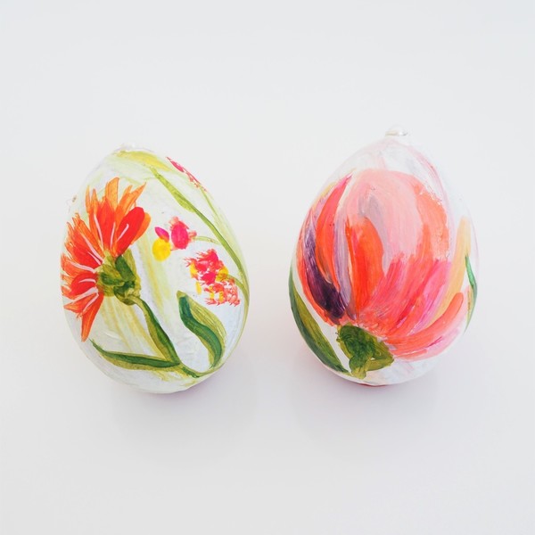 Πασχαλινό αυγό ζωγραφισμένο στο χέρι με λουλούδια της άνοιξης - διακοσμητικό, ζωγραφισμένα στο χέρι, δώρο, χειροποίητα, είδη διακόσμησης, είδη δώρου, αυγό - 4
