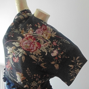 Crop Top floral με pom pom τελείωμα ΠΡΟΣΦΟΡΑ!!! - πολυεστέρας, φλοράλ - 5