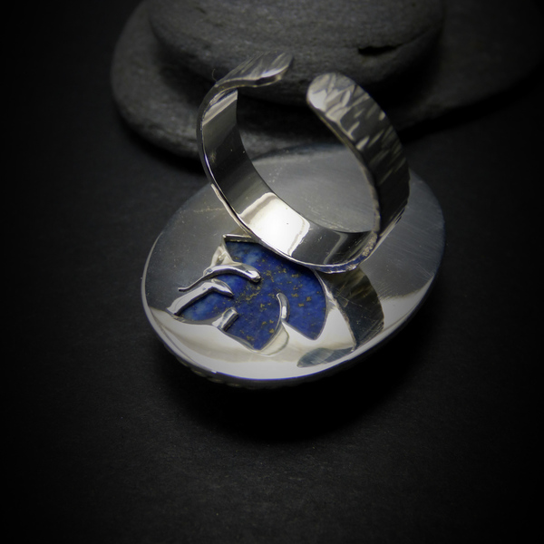 "Magic Lapis Helmet " - Χειροποίητο επάργυρο δαχτυλίδι με Lapis Lazuli! - ημιπολύτιμες πέτρες, ημιπολύτιμες πέτρες, chic, handmade, fashion, καλοκαιρινό, κλασσικό, design, ιδιαίτερο, μοναδικό, μοντέρνο, γυναικεία, sexy, ανοιξιάτικο, σύρμα, επάργυρα, επάργυρα, donkey, χειροποίητα, romantic, απαραίτητα καλοκαιρινά αξεσουάρ, must αξεσουάρ, κλασσικά, γυναίκα, boho, ethnic, αυξομειούμενα - 3