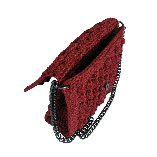 Bubbles Crochet Bag - χειροποίητη κροσέ τσάντα ώμου - αλυσίδες, chic, fashion, μόδα, ιδιαίτερο, μοναδικό, μοντέρνο, πλεκτό, γυναικεία, δώρο, crochet, βελονάκι, κορδόνια, χειροποίητα, εντυπωσιακά, εντυπωσιακό, δώρα, για όλες τις ώρες, must αξεσουάρ, must, ξεχωριστό, γενέθλια, unique, Black Friday, πλεκτές τσάντες, δώρα για γυναίκες - 4