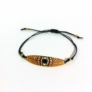 Βραχιόλι "Black Aztec Bracelet" - μοναδικό, κορδόνια, μάτι, unique, boho, Black Friday, αυξομειούμενα, φθηνά