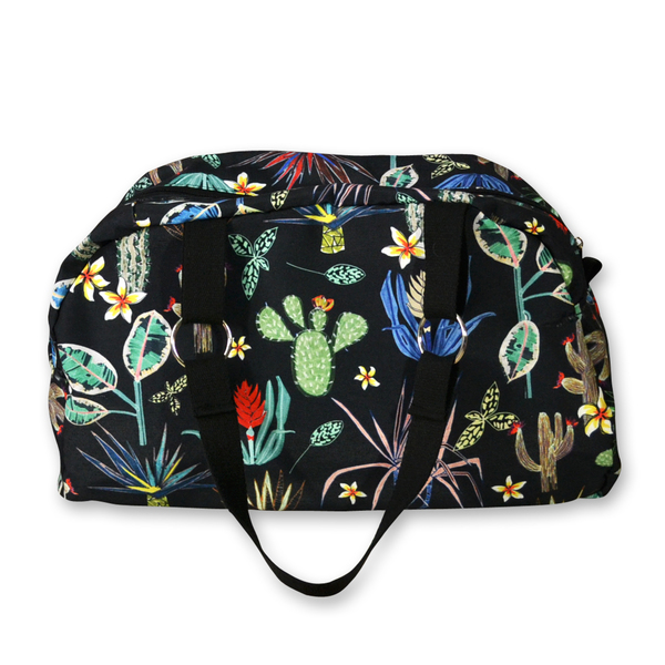Τσάντα Dark Blossom - ύφασμα, γυναικεία, ώμου, τσόχα, λουλούδια, τσάντα, μεγάλες, φλοράλ