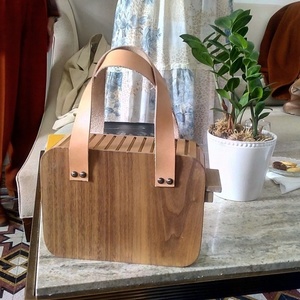 Ξύλινη τσάντα - ξύλο, τσάντα, χειροποίητα, ξύλινο, μικρές - 2