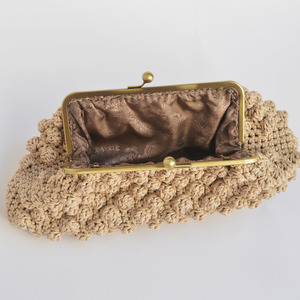 Τσάντα clutch πλεκτή με αλυσίδα - ύφασμα, αλυσίδες, αλυσίδες, πλεκτό, clutch, χιαστί, crochet, τσάντα, χειροποίητα, πλεκτές τσάντες - 3