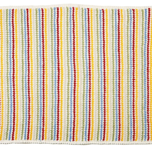 Πλεκτή κουβερτούλα για μωρά vintage small stripes - vintage, πλεκτό, δώρο, crochet, δώρα για βάπτιση, δωμάτιο, unisex, βρεφικά, κουβέρτες - 3