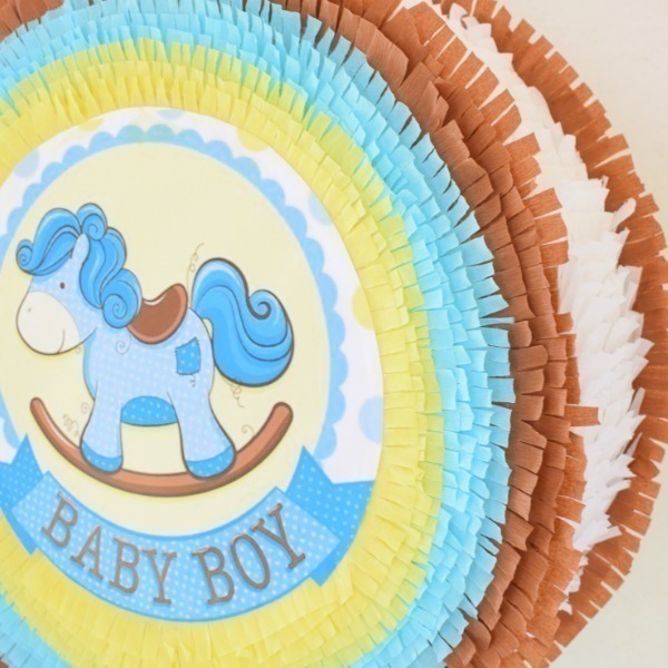 Χειροποίητη πινιάτα Baby Boy - πινιάτες, πάρτυ, γενέθλια, βάπτιση, αγόρι, party, είδη για πάρτυ, δώρο, έκπληξη, μαμά, βρεφικά, baby shower - 2