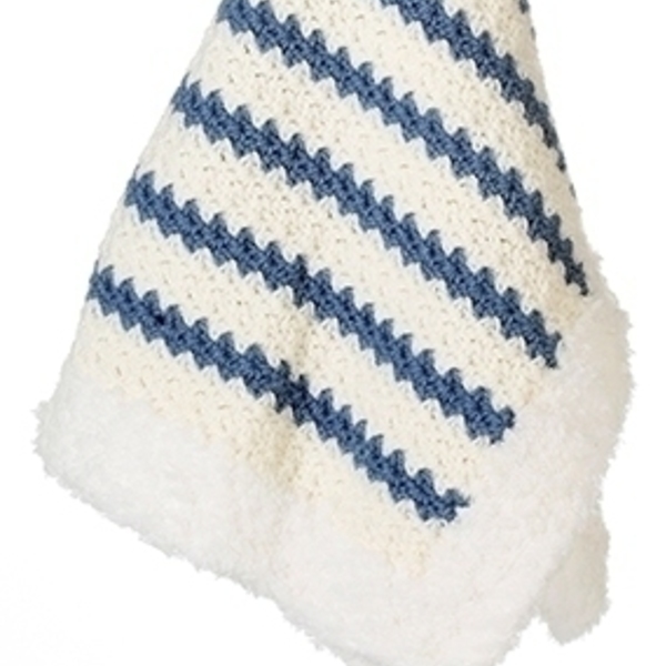 Πλεκτή κουβέρτα αγκαλίτσα με προβατάκι-Ηuggie sheep in blue - πλεκτό, πολυεστέρας, αγόρι, δώρο, crochet, δώρα για βάπτιση, βρεφικά, κουβέρτες - 4