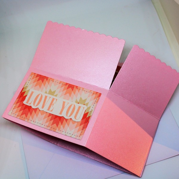 Κάρτα pop up box "kissing booth" - χαρτί, δώρο, αγάπη, χειροποίητα, επέτειος, ζευγάρια, γενική χρήση - 4