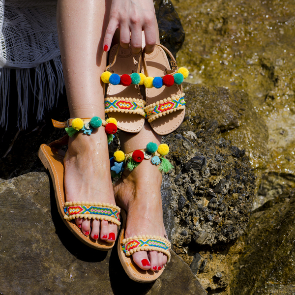 Bird of Paradise Baby Sandals - με φούντες, σανδάλια, για παιδιά - 3