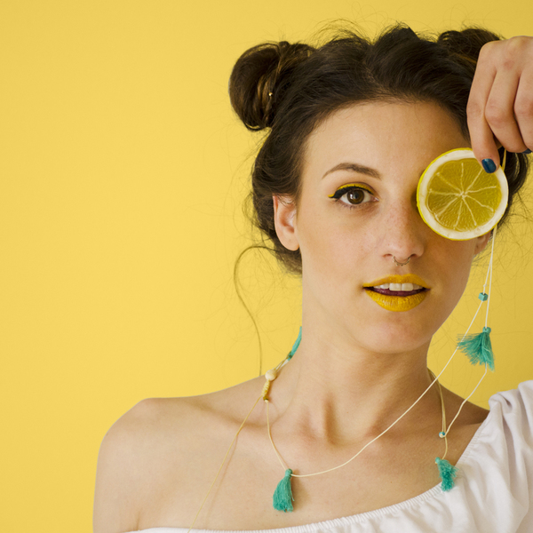 Lemonade - καλοκαιρινό, νήμα, μακρύ, αιματίτης, κολιέ, αυξομειούμενα, φθηνά - 2