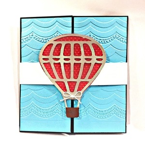 Προσκλητήριο αερόστατο - χαρτί, αερόστατο, βάπτιση, βάπτισης