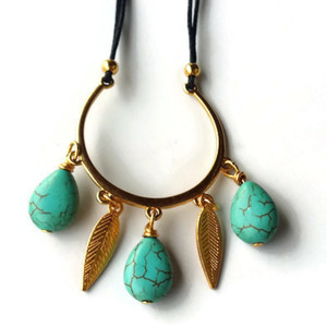 Ethnic chic necklace - fashion, χαολίτης, κορδόνια, χειροποίητα, unique, boho, ethnic, επιχρυσωμένο στοιχείο