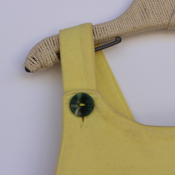 Σαλοπέτα V κίτρινη με φιόγγο - βαμβάκι, κορίτσι, παιδικά ρούχα, 1-2 ετών - 3
