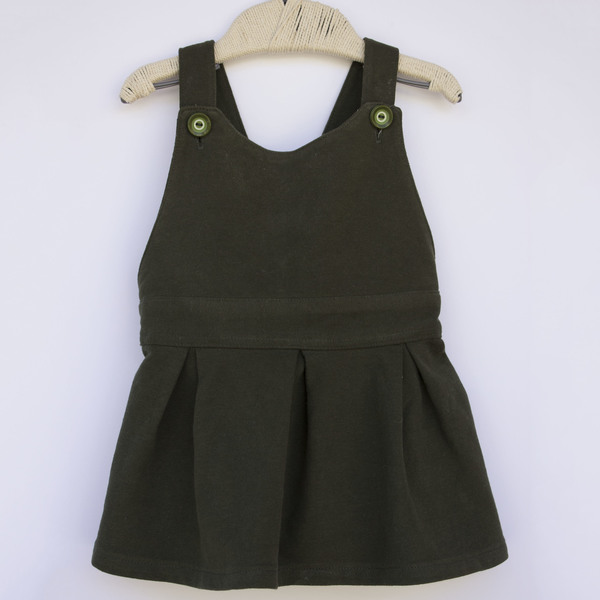 Σαλοπέτα V χακί με φιόγγο - βαμβάκι, κορίτσι, 0-3 μηνών, παιδικά ρούχα, 1-2 ετών - 2