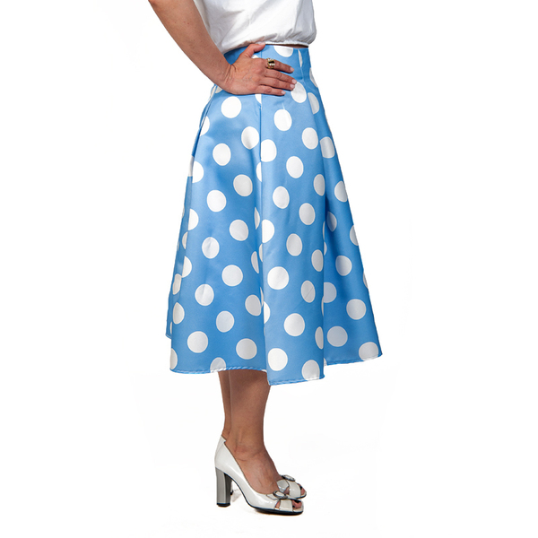 Polka dots skirt - πουά, midi - 3