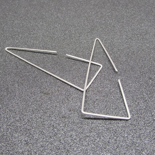 Τρίγωνα, Ανοικτά Σκουλαρίκια, Ασημένια - ασήμι 925, σκουλαρίκια, γεωμετρικά σχέδια, minimal, ασημένια - 3
