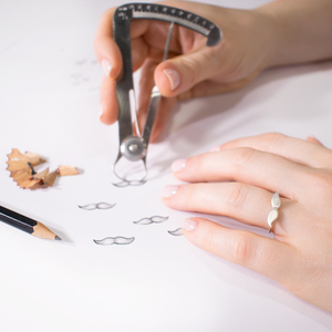 Δαχτυλίδι μουστάκι από ασήμι 925, σειρά "Miniatures" - γυναικεία, ασήμι 925, δώρο, cute, δαχτυλίδι, καθημερινό, minimal, ασημένια, διακριτικό, μικρά, boho, ευκολοφόρετο, αυξομειούμενα, φθηνά - 3