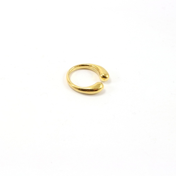 Almost circle - Επιχρυσωμένο - chic, ιδιαίτερο, μοντέρνο, γυναικεία, επιχρυσωμένα, επιχρυσωμένα, ασήμι 925, δαχτυλίδι, minimal, ασημένια, βεράκια, μικρά, boho - 2
