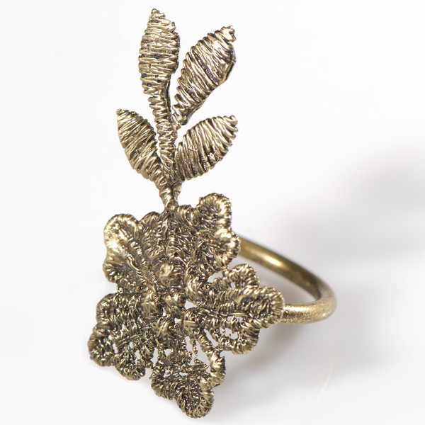 Χειροποίητο δαχτύλιδι λουλούδι -δανδέλα - statement, δαντέλα, vintage, ορείχαλκος, δαχτυλίδι, χειροποίητα, λουλούδι, μπρούντζος, αυξομειούμενα