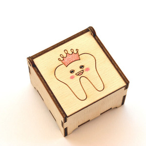 Κουτάκι αποθήκευσης " δοντάκια" (κορίτσι) - κορίτσι, οργάνωση & αποθήκευση, παιδί, ξύλινο, βρεφικά, αναμνηστικά, για παιδιά, κουτιά αποθήκευσης - 2