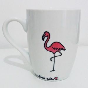 NEW!!!Κούπα "Be a...flamingo" - ιδιαίτερο, μοναδικό, καλοκαίρι, χειροποίητα, πορσελάνη, δωράκι, must, γενέθλια, κούπες & φλυτζάνια - 2