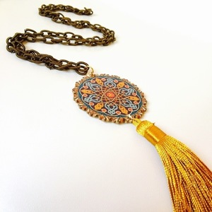Wooden flower boho necklace - chic, ξύλο, fashion, μόδα, ιδιαίτερο, μοναδικό, μοντέρνο, γυναικεία, καλοκαίρι, στυλ, με φούντες, κολιέ, χειροποίητα, εντυπωσιακά, εντυπωσιακό, θάλασσα, all day, minimal, απαραίτητα καλοκαιρινά αξεσουάρ, must αξεσουάρ, λουλούδι, γυναίκα, boho, δώρα για γυναίκες - 2