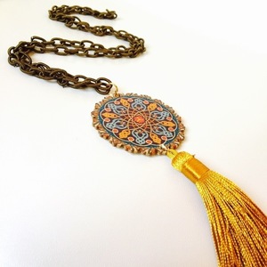 Wooden flower boho necklace - chic, ξύλο, fashion, μόδα, ιδιαίτερο, μοναδικό, μοντέρνο, γυναικεία, καλοκαίρι, στυλ, με φούντες, κολιέ, χειροποίητα, εντυπωσιακά, summer, εντυπωσιακό, θάλασσα, all day, minimal, απαραίτητα καλοκαιρινά αξεσουάρ, must αξεσουάρ, λουλούδι, γυναίκα, boho, δώρα για γυναίκες - 2