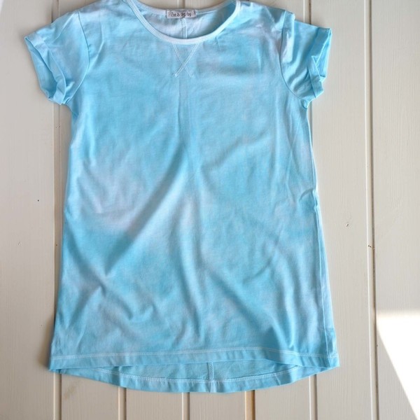 Μακό μπλούζα βαμμένη στο χέρι - βαμβάκι, καλοκαίρι, κορίτσι, ξεχωριστό, για παιδιά, παιδικά ρούχα - 5