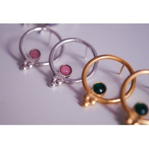 *Endless Hoop Earrings* - ασήμι, ημιπολύτιμες πέτρες, chic, fashion, μοντέρνο, επιχρυσωμένα, ασήμι 925, επάργυρα, γεωμετρικά σχέδια, χειροποίητα, χειροποίητα σκουλαρίκια με πέρλε, romantic, minimal, καρφωτά, μικρά, unisex, boho, ethnic, rock - 2