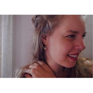 *Endless Hoop Earrings* - ασήμι, ημιπολύτιμες πέτρες, chic, fashion, μοντέρνο, επιχρυσωμένα, ασήμι 925, επάργυρα, γεωμετρικά σχέδια, χειροποίητα, χειροποίητα σκουλαρίκια με πέρλε, romantic, minimal, καρφωτά, μικρά, unisex, boho, ethnic, rock - 4