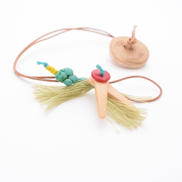 Bird collection/wooden button bracelet - κοράλλι, τιρκουάζ, γυναικεία, κορδόνια, boho - 3