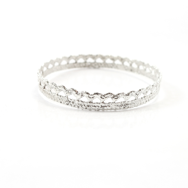 Silver lace Bracelet - ασήμι, ασήμι, chic, δαντέλα, ιδιαίτερο, μοντέρνο, ασήμι 925, ασήμι 925, γεωμετρικά σχέδια, romantic, minimal, ασημένια, boho, σταθερά, χειροπέδες