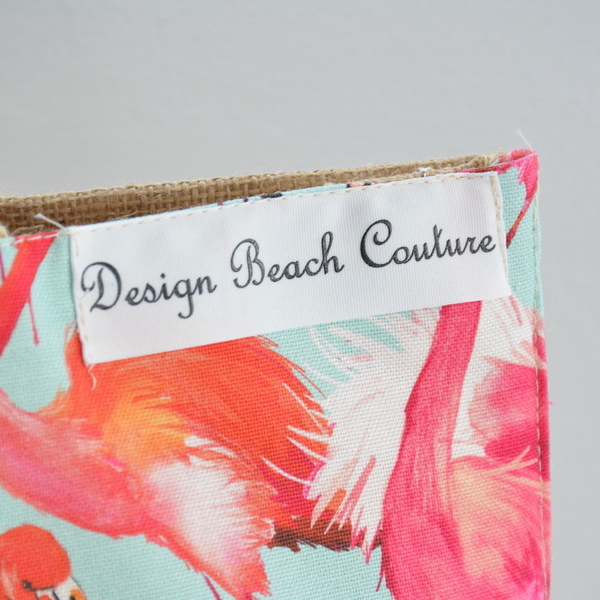 Stunning Flamingos bag - βαμβάκι, καλοκαίρι, ώμου, pom pom, summer, μεγάλες, παραλία, απαραίτητα καλοκαιρινά αξεσουάρ, boho, flamingos, θαλάσσης, φθηνές - 4