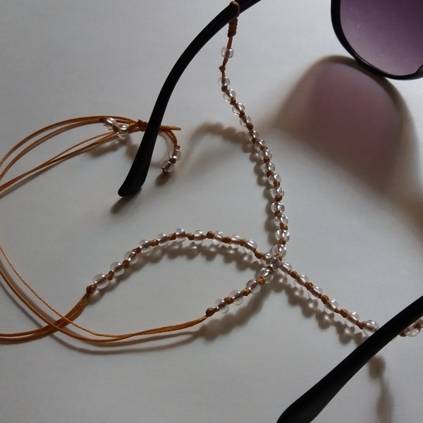 Κορδόνι γυαλιών με χάντρες - κορδόνια, χειροποίητα, χάντρες, αλυσίδα γυαλιών, κορδόνια γυαλιών - 3