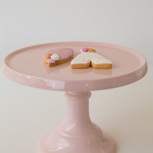 Pastel Pink Cake Stand - vintage, πηλός, κεραμικό, δώρα γάμου, γάμος, βάπτιση, διακόσμηση βάπτισης, γλυκά, είδη σερβιρίσματος, τουρτιέρες