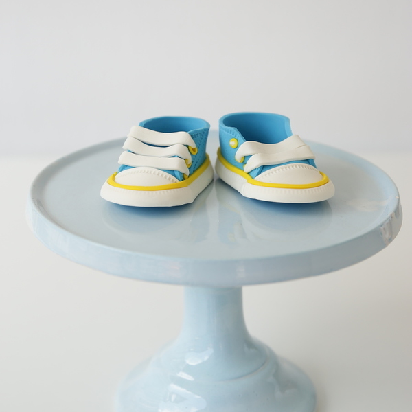 Pastel Blue Cake Stand - κεραμικό, γάμος, βάπτιση, διακόσμηση βάπτισης, γλυκά, είδη σερβιρίσματος, τουρτιέρες - 3