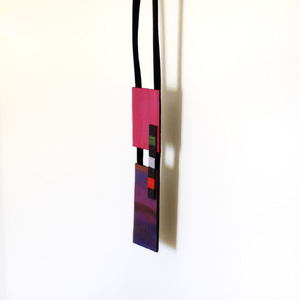 Romantic necklace - handmade, μοναδικό, μοντέρνο, καμβάς, ακρυλικό, χειροποίητα