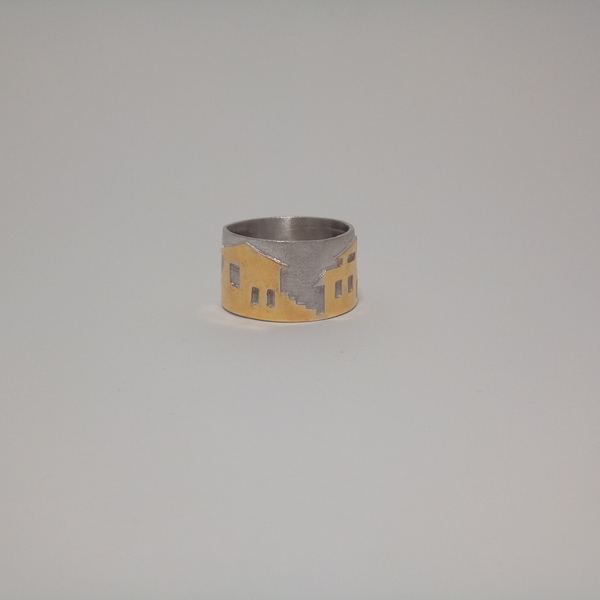 Δαχτυλίδι ασημένιο επιχρυσωμένο - ασήμι, επιχρυσωμένα, ασήμι 925, δαχτυλίδι - 3