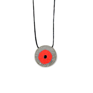 E v i l E y e Concrete Pendant! - fashion, charms, design, μοντέρνο, τσιμέντο, τσιμέντο, κολιέ, κορδόνια, μάτι, minimal, κοντά, personalised, unisex, unique, evil eye, κρεμαστά, gift idea, Black Friday, αυξομειούμενα - 3