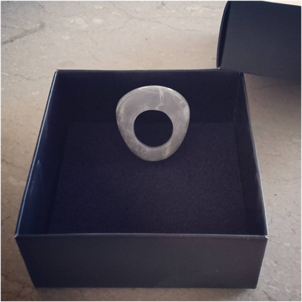 Μαρμαρόγλυπτο δαχτυλίδι από Ελληνικό μάρμαρο Κρήτης - statement, ημιπολύτιμες πέτρες, δαχτυλίδι, χειροποίητα, minimal, rock, σταθερά, μεγάλα, gift idea, δώρα για γυναίκες - 2