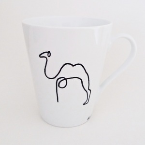 NEW!!! Αrt de la...mug "Camel" - ιδιαίτερο, μοναδικό, μοντέρνο, χειροποίητα, πορσελάνη, δωράκι, minimal, unique, κούπες & φλυτζάνια